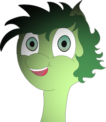 Size: 5000x5726 | Tagged: safe, artist:xxradskixx, oc, oc only, absurd resolution, bust, green pony, portrait, simple background, smiling, solo, transparent background, weird