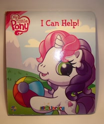 Size: 1393x1665 | Tagged: safe, sweetie belle (g3), pony, unicorn, g3.5, beach ball, book, i can help!, irl, looking at you, merchandise, photo, solo