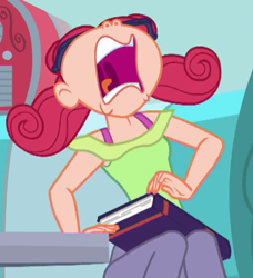 Size: 436x478 | Tagged: safe, screencap, alizarin bubblegum, coinky-dink world, eqg summertime shorts, equestria girls, cropped, nostril flare, pre sneeze, sneezing, solo