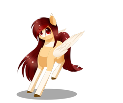 Size: 1024x860 | Tagged: safe, artist:little-sketches, oc, oc only, oc:yeri, pony, colored pupils, colored wings, eye clipping through hair, female, mare, simple background, solo, transparent background