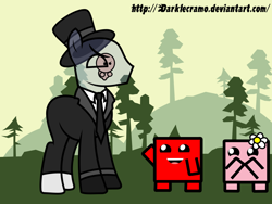 Size: 1024x768 | Tagged: safe, artist:darklecramo, pony, dr. fetus, ponified, super meat boy