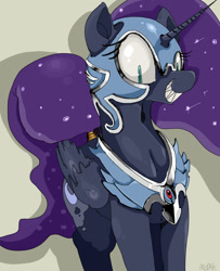 Size: 1300x1600 | Tagged: safe, artist:modak, nightmare moon, alicorn, pony, solo