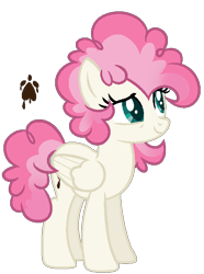 Size: 495x667 | Tagged: safe, artist:marielle5breda, oc, oc only, pegasus, pony, female, magical lesbian spawn, mare, offspring, parent:fluttershy, parent:pinkie pie, parents:flutterpie, simple background, solo, transparent background