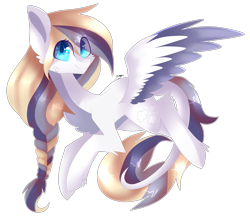 Size: 2551x2209 | Tagged: safe, artist:huirou, oc, oc only, pegasus, pony, braid, simple background, solo, transparent background