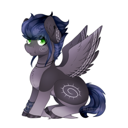 Size: 1024x1024 | Tagged: safe, artist:itsizzybel, oc, oc only, oc:kama, pegasus, pony, female, mare, simple background, sitting, solo, transparent background