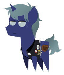 Size: 1024x1199 | Tagged: safe, artist:lostinthetrees, oc, oc only, oc:atlas, pony, unicorn, clothes, male, pointy ponies, simple background, solo, stallion, transparent background, vest