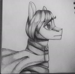 Size: 2207x2160 | Tagged: artist needed, safe, oc, oc only, oc:light knight, monochrome, sketch, solo, traditional art