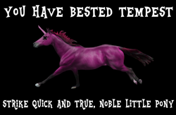 Size: 700x456 | Tagged: safe, artist:trini-mite, tempest shadow, my little pony: the movie, bittersweet, dunces and dragons, spongebob squarepants, tempest gets her horn back, tempest now has a true horn