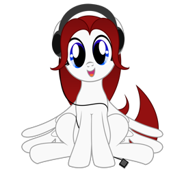 Size: 2030x2019 | Tagged: safe, artist:avarick, oc, oc only, oc:lightning verse, pegasus, pony, headphones, simple background, solo, transparent background