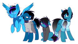 Size: 2560x1440 | Tagged: safe, artist:despotshy, oc, oc only, oc:despy, earth pony, pegasus, pony, choker, clothes, floppy ears, hoodie, male, race swap, rule 63, self ponidox, simple background, sitting, spiked choker, stallion, transparent background