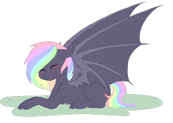 Size: 4320x3072 | Tagged: safe, artist:enghelkitten, oc, oc only, oc:amelia, bat pony, pony, blushing, eyes closed, female, high res, mare, prone, solo