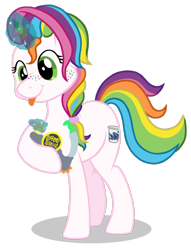 Size: 802x1048 | Tagged: safe, artist:dosey--doe, oc, oc only, oc:rainbow reef, unicorn, female, mare, rainbow hair, simple background, transparent background