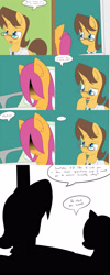 Size: 1600x4000 | Tagged: safe, artist:jake heritagu, doctor horse, doctor stable, scootaloo, pony, comic:ask motherly scootaloo, comic, glasses, hospital, motherly scootaloo, silhouette