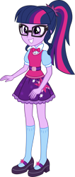 Size: 2319x5468 | Tagged: safe, artist:osipush, sci-twi, twilight sparkle, equestria girls, spoiler:eqg specials, absurd resolution, clothes, commission, cute, glasses, simple background, solo, transparent background, twiabetes, twilight's sparkly sleepover surprise, vector
