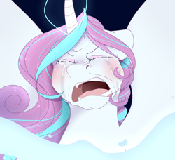 Size: 2000x1821 | Tagged: safe, artist:flurryheart-thoughts, princess flurry heart, alicorn, pony, crying, older, solo