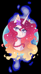 Size: 2329x4199 | Tagged: safe, artist:katzett, oc, oc only, oc:iris, pony, unicorn, bust, female, high res, mare, portrait, solo