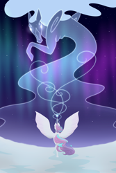 Size: 2000x3000 | Tagged: safe, artist:flurryheart-thoughts, princess flurry heart, alicorn, pony, windigo, magic, night, older