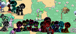 Size: 625x277 | Tagged: safe, derpibooru import, pony, cult of years, mane, pony town