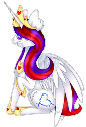 Size: 1950x2860 | Tagged: safe, artist:honeybbear, oc, oc only, oc:shayde, alicorn, pony, female, mare, simple background, sitting, solo, transparent background