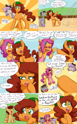 Size: 2000x3200 | Tagged: safe, artist:jake heritagu, scootaloo, oc, oc:aero, oc:gazette, oc:lightning blitz, oc:lovely rain, pegasus, pony, comic:ask motherly scootaloo, baby, baby pony, blushing, bow, clothes, colt, comic, dialogue, hairpin, hat, male, monkey bars, motherly scootaloo, offspring, older, older scootaloo, parent:derpy hooves, parent:oc:warden, parent:rain catcher, parent:scootaloo, parents:canon x oc, parents:catcherloo, parents:warderp, pencil, playground, sandbox, scarf, speech bubble, sweatshirt