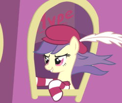 Size: 950x800 | Tagged: safe, oc, oc only, oc:ellowee, pony, animated, clothes, gif, hat, hype, legends of equestria, socks, solo, striped socks, wind