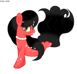 Size: 5971x5759 | Tagged: safe, artist:asika-aida, oc, oc only, oc:rose princess maria, seapony (g4), absurd resolution, red and black oc, seaponified, simple background, solo, species swap, transparent background