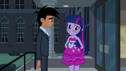 Size: 1920x1080 | Tagged: safe, artist:kevintoons915, edit, edited screencap, screencap, twilight sparkle, twilight sparkle (alicorn), oc, oc:kevin reyes, alicorn, equestria girls, canon x oc, fall formal outfits, female, male, straight