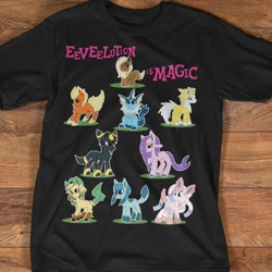 Size: 720x720 | Tagged: artist needed, source needed, safe, clothes, eevee, eeveelutions, my little x, pokémon, ponified, shirt