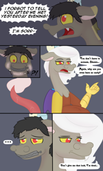 Size: 1500x2500 | Tagged: safe, artist:theimmortalwolf, discord, eris, oc, oc:shawn, draconequus, ask, comic, pregnant, rule 63, tumblr, tumblr comic