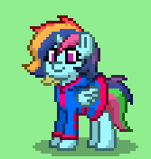 Size: 167x176 | Tagged: safe, oc, oc only, oc:rainbow sparkle, alicorn, pony, alicorn oc, female, filly, magical lesbian spawn, offspring, parent:rainbow dash, parent:twilight sparkle, parents:twidash, pony town