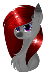 Size: 1496x2128 | Tagged: safe, artist:little-sketches, oc, oc only, pony, art trade, colored pupils, eye clipping through hair, female, glasses, mare, red hair, simple background, solo, transparent background