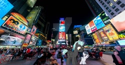 Size: 1024x531 | Tagged: safe, artist:jawsandgumballfan24, rumble, thunderlane, human, pony, brothers, irl, new york city, photo, ponies in real life, times square, watermark