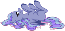 Size: 3442x1646 | Tagged: safe, artist:lavasokawaii, oc, oc only, pegasus, pony, lying down, on back, simple background, solo, transparent background