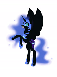 Size: 2230x2989 | Tagged: safe, artist:deltahedgehog, nightmare moon, alicorn, pony, cute, female, high res, mare, rearing, simple background, smiling, solo, white background, wings