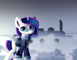 Size: 2690x2106 | Tagged: safe, artist:php69, princess flurry heart, pony, clothes, factory, high res, hoodie, mist, older, solo