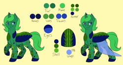 Size: 2800x1500 | Tagged: safe, artist:sketchthebluepegasus, oc, oc only, oc:kaenoch, original species, pony, grottoling, male, reference sheet, solo