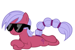 Size: 5681x3765 | Tagged: safe, artist:aborrozakale, earth pony, pony, absurd resolution, female, high res, mare, ponyscopes, prone, scorpio, simple background, solo, sunglasses, transparent background, vector, zodiac