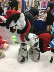 Size: 1600x2133 | Tagged: safe, artist:rubiowolf, oc, oc only, oc:blackjack, pony, unicorn, fallout equestria, fallout equestria: project horizons, irl, level 1 (project horizons), photo, plushie, watermark