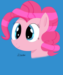 Size: 1024x1221 | Tagged: safe, artist:sundsand, derpibooru import, pinkie pie, earth pony, pony, female, mare, pink coat, pink mane, simple background, solo