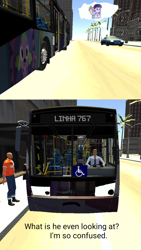 Size: 720x1280 | Tagged: safe, derpibooru exclusive, spike, twilight sparkle, equestria girls, bus, car, confused, dialogue, paint, proton bus simulator, thinking, thought bubble