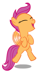 Size: 3000x4947 | Tagged: safe, artist:splintered-pencil, scootaloo, pegasus, pony, buzzing wings, cute, cutealoo, eyes closed, female, filly, solo