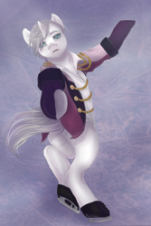 Size: 2000x3000 | Tagged: safe, artist:nekotoko, pony, clothes, ice skating, male, ponified, roller skates, solo, stallion, underhoof, victor nikiforov, yuri on ice