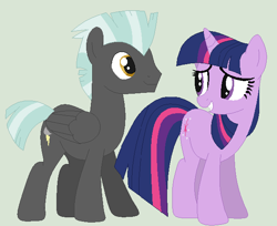 Size: 613x499 | Tagged: safe, artist:timeywimeyholmes1994, thunderlane, twilight sparkle, pegasus, pony, unicorn, crack shipping, female, male, mare, shipping, stallion, straight, twilane