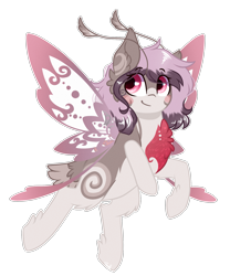 Size: 1755x2110 | Tagged: safe, artist:cloud-drawings, oc, oc only, oc:kailee, mothpony, original species, female, simple background, solo, transparent background