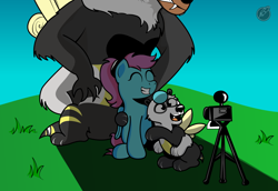 Size: 1500x1029 | Tagged: safe, artist:moonlightfan, oc, oc only, bugbear, pegasus, pony, female, imminent darwin award, mare, this will end in death, this will end in pain, this will not end well, too dumb to live
