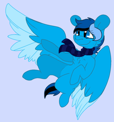 Size: 965x1032 | Tagged: safe, artist:junetheicecat, oc, oc only, oc:june, pegasus, pony, clothes, pegasus oc, scarf, simple background, solo, wings