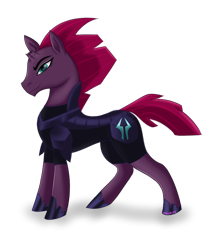 Size: 720x880 | Tagged: safe, artist:mewkyo, tempest shadow, pony, my little pony: the movie, armor, broken horn, female, mare, simple background, solo, transparent background