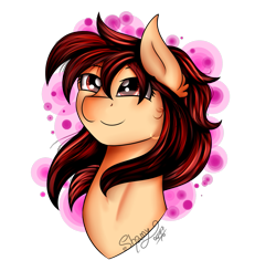 Size: 1321x1294 | Tagged: safe, artist:shamy-crist, oc, oc only, oc:jack pie, pony, bust, female, mare, portrait, solo