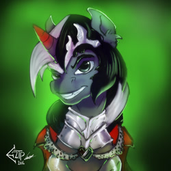 Size: 894x894 | Tagged: safe, alternate version, artist:dark obsidian, artist:eztp, oc, oc only, oc:dark obsidian, pony, unicorn, cape, clothes, crown, jewelry, looking at you, regalia, smiling, solo