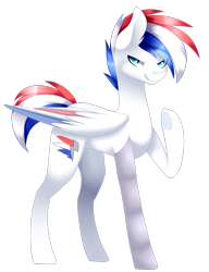 Size: 1024x1332 | Tagged: safe, artist:itsizzybel, oc, oc only, oc:lightning blitz, pegasus, pony, simple background, solo, transparent background